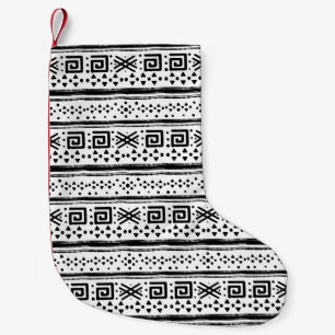 Ethnischer Boho-Stammeskunst-Druck Kleiner Weihnachtsstrumpf