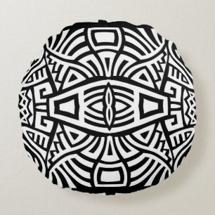 Ethnischer Boho: Vintage-Trend Rundes Kissen