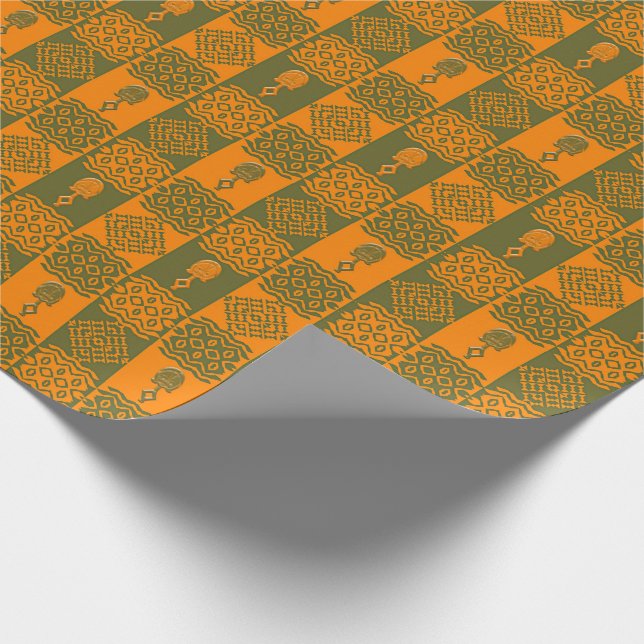 Ethnischer geometrischer Afrikaner Geschenkpapier (Ecke)