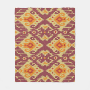 Ethnischer Ikat-Chevron: Traditioneller Hintergrun Fleecedecke
