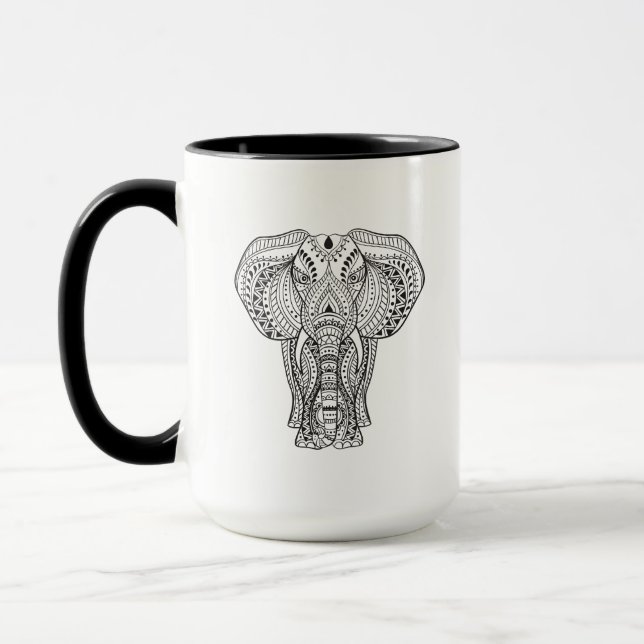 Ethnischer indischer Elefant Tasse (Links)