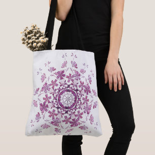 Ethnischer lila Mit Blumenmandala.