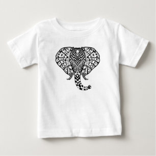 Ethnischer Muster-Elefant Baby T-shirt