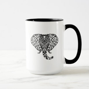 Ethnischer Muster-Elefant Tasse