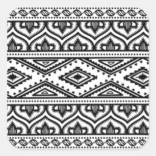 Ethnischer Muster-Entwurf Quadratischer Aufkleber