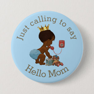 Ethnischer Prinz Calling, zum hallo der Mama zu Button