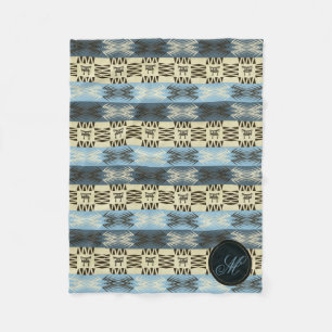 ethnischer Stammes- Afrikaner pattern.monogram. Fleecedecke