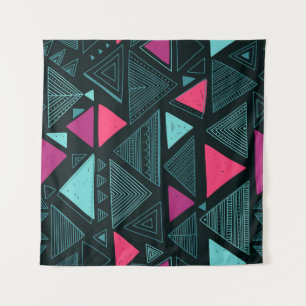 Ethnischer Stammesboho: Doodle Vintag. Wandteppich