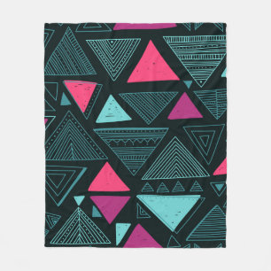 Ethnischer tribaler Boho: Doodle Vintage. Fleecedecke