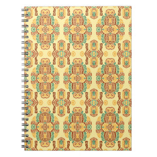 Ethnischer Vintage-Trend: Bohemian nahtloser Flies Notizblock