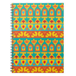 Ethnischer Vintager Garten Nahtloser Hintergrund Notizblock