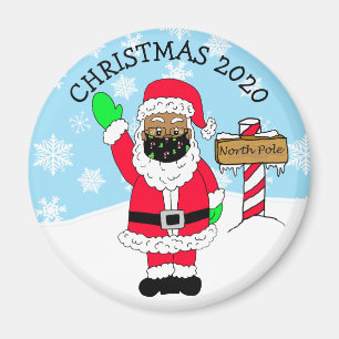 Ethnischer Weihnachtsmann im Nordpol 2020 Keepake Magnet
