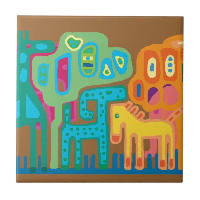 Ethnisches Afrika Fliese (Vorderseite)