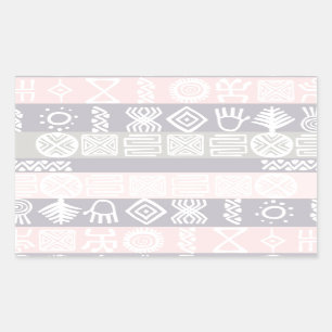 Ethnisches afrikanisches Boho-Design Rechteckiger Aufkleber