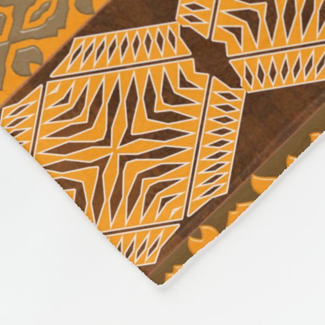 ethnisches afrikanisches gestreiftes Stammes- Fleecedecke (Ecke)