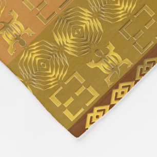 ethnisches afrikanisches Muster mit Adinkra Fleecedecke