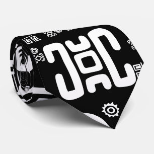 Ethnisches afrikanisches Muster Schwarzweiss-#3 Krawatte