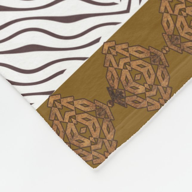 ethnisches afrikanisches nahtloses Muster Fleecedecke (Ecke)