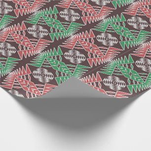 Ethnisches afrikanisches Stammes- geometrisches Geschenkpapier