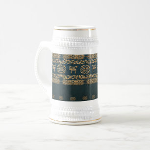 ethnisches afrikanisches Stammes- Muster Bierglas