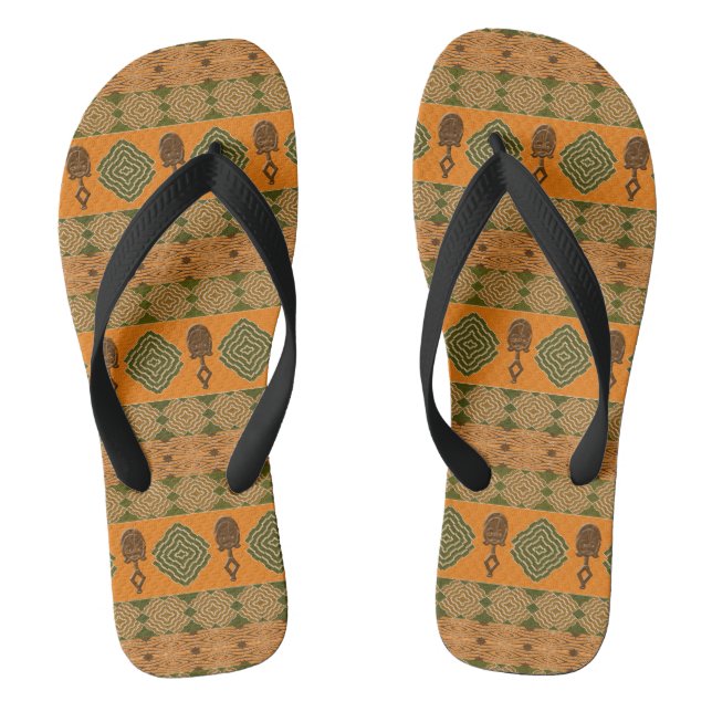 ethnisches afrikanisches Stammes- Muster Flip Flops (Fußbett)