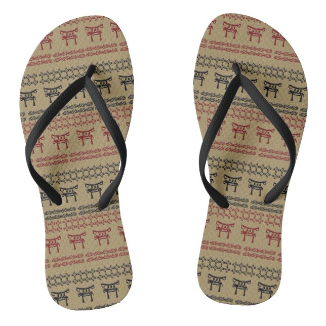 ethnisches afrikanisches Stammes- Muster Flip Flops (Fußbett)