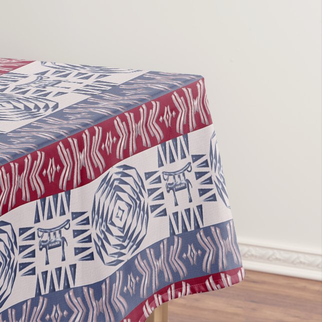 Ethnisches afrikanisches Stammes- Muster mit Tischdecke (Beispiel)