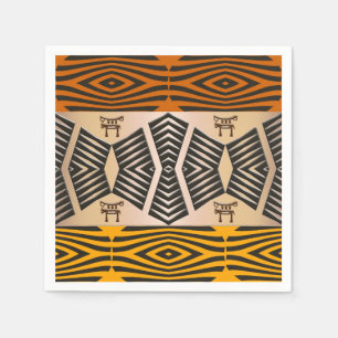 ethnisches afrikanisches Stammes- Muster Serviette