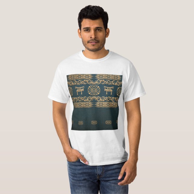 ethnisches afrikanisches Stammes- Muster T-Shirt (Vorne ganz)