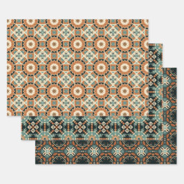 Ethnisches amerikanisches Boho Art Pattern Set 2 Geschenkpapier Set