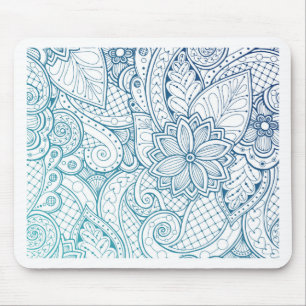 Ethnisches BlumenMandalamuster Mousepad