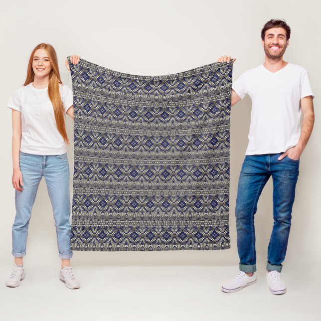 Ethnisches Bohemisches goldenes Muster Fleecedecke (Beispiel)