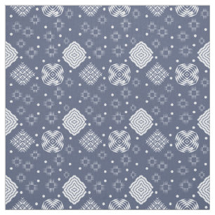 Ethnisches boho Art-Blue Jeansmuster Stoff