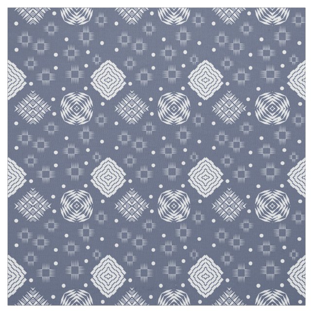 Ethnisches boho Art-Blue Jeansmuster Stoff (Muster)