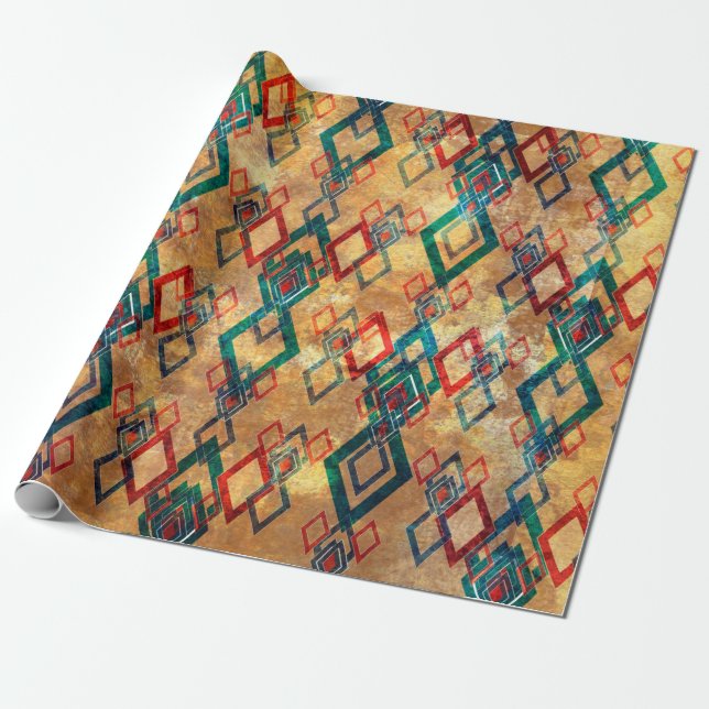 Ethnisches boho grunge altes Muster. Tribal Art Pr Geschenkpapier (Ungerollt)