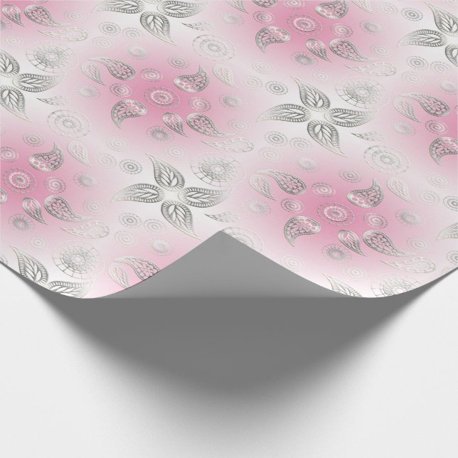 Ethnisches Boho Muster Paisleys Geschenkpapier (Ecke)