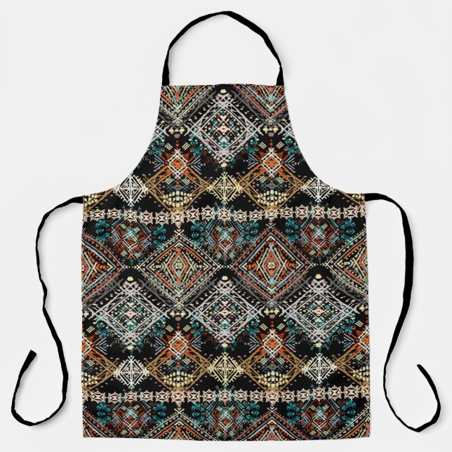 Ethnisches boho nahtloses Muster. Ethno-Ornament T Schürze (Vorderseite)