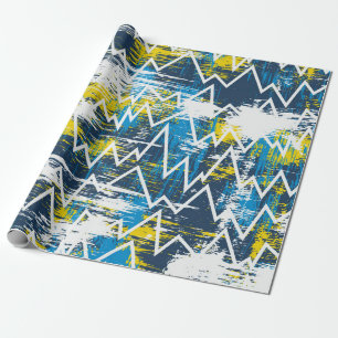 Ethnisches boho nahtloses Muster. Zigzag-Muster. S Geschenkpapier
