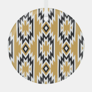 Ethnisches Boho: Vintages geometrisches Muster. Ornament Aus Glas