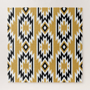 Ethnisches Boho: Vintages geometrisches Muster. Puzzle