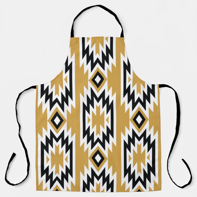 Ethnisches Boho: Vintages geometrisches Muster. Schürze (Vorderseite)