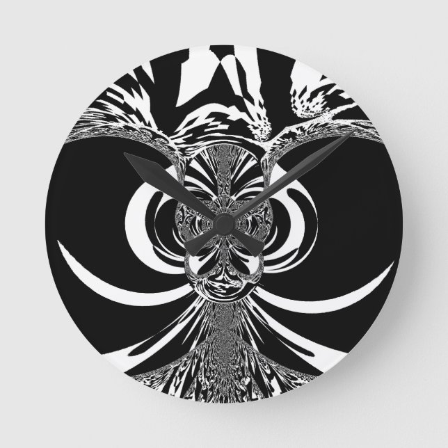 Ethnisches Design Runde Wanduhr (Vorderseite)