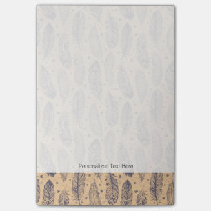 Ethnisches Feder-Kontur-Muster Post-it Klebezettel