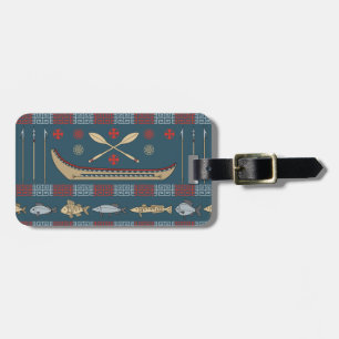 Ethnisches Fischen-Muster Gepäckanhänger