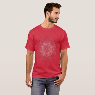 Ethnisches florales Korallen-Mandala. T-Shirt