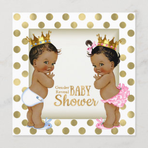 Ethnisches Geschlecht decken Babyparty auf Einladung