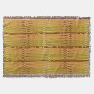 Ethnisches goldenes afrikanisches geometrisches decke