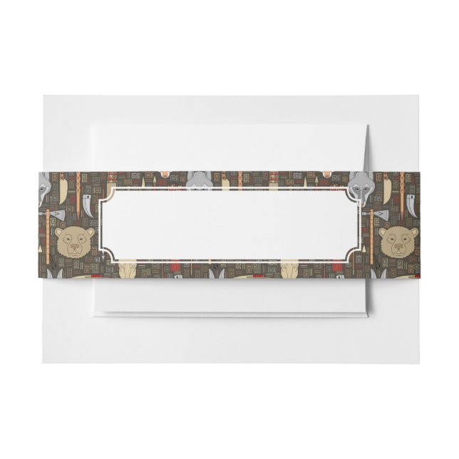 Ethnisches Jagd-Muster Einladungsbanderole (Vorderseite Beispiel)