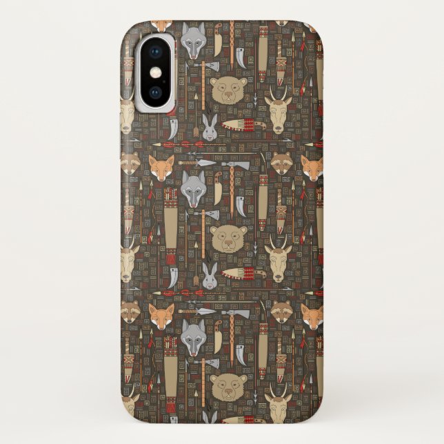 Ethnisches Jagdmuster Case-Mate iPhone Hülle (Rückseite)