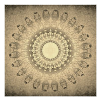 ethnisches Mandala auf Grunge-Hintergrund